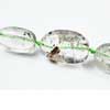 Natural Green Phantom Quartz Smooth Tumble Beads Strand The length is 14 Inches and Size 11mm to 30mm approx